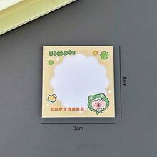 粉色卡比巴拉便利貼紙，可愛易撕毀便條紙，用於辦公室留言，非粘性便條小筆記本，適用於標籤和口袋大小便攜 - 卡皮巴拉鴨子無粘性一本50張 - 查看 10