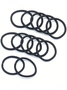 20Pcs Black Hair Ties For Thick And Curly Hair Ponytail Holders Hair Elastic Band For Girl Or Boy (5mm)