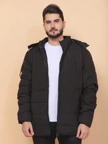 Men Winter Coats - 黑色 - 查看 2