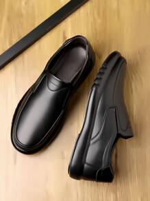 Men Comfortable Business Style Soft Loafer Shoes With Tassels, Spring And Summer - Black - View 2