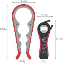 2pcs Bottle Opener, 5-In-1 Multifunctional Can Opener Bottle Opener Set With Silicone Handle For Children, The Elderly And Arthritis Sufferers - Multicolor - View 3