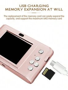 Cámara digital 4K de estilo retro de nivel de entrada, MINI de alta definición y alta resolución, pequeña, portátil, con estilo CCD, ideal para estudiantes - Rosa - Ver 7