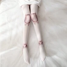 Pantimedias de estilo japonés Harajuku para mujer, pantimedias de ropa gótica Lolita, ropa exterior personalizada y delgada para mostrar altura y delgadez con medias para mujer