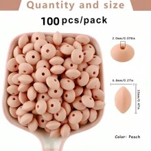 30/100Pcs Silicone Lentil Beads, 12mm Silicone Beads For Keychain Making Bulk Silicone Abacus Beads For Necklace Bracelet Making And Space Silicone Beads For Pens - Bead - View 36