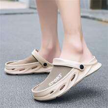 Neue Mesh-Sandalen mit Hohlmuster, 3 Farboptionen Schwarz/Grau/Khaki, rutschfest und beidseitig tragbar