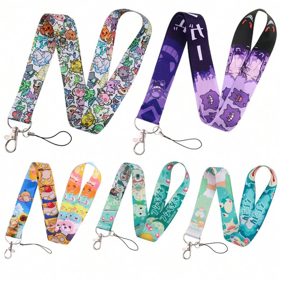 pocket monsters 1 件全新掛繩鑰匙帶,可愛種子約翰尼海龜伸手鴨證件夾新穎時尚掛繩鑰匙鏈徽章夾 Id 信用卡通行證掛繩 - 彩色 - 查看 1