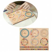 Compact Beading Mat Wood Bead Board For DIY Craft Jewelry Making Beading Tray - Khaki - View 9