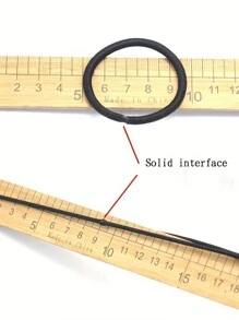 20Pcs Black Hair Ties For Thick And Curly Hair Ponytail Holders Hair Elastic Band For Girl Or Boy (5mm)