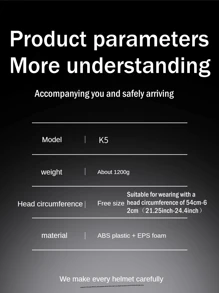 AD Kask motocyklowy HD z podwójną soczewką przeciwmgielną, otwarty, certyfikowany przez Seasons DOT, kask ochronny do jazdy, rozmiar uniwersalny