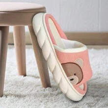 Pantufla Sandalia Interior  Cute OSO OSITO  bordado - Rosa - Ver 5