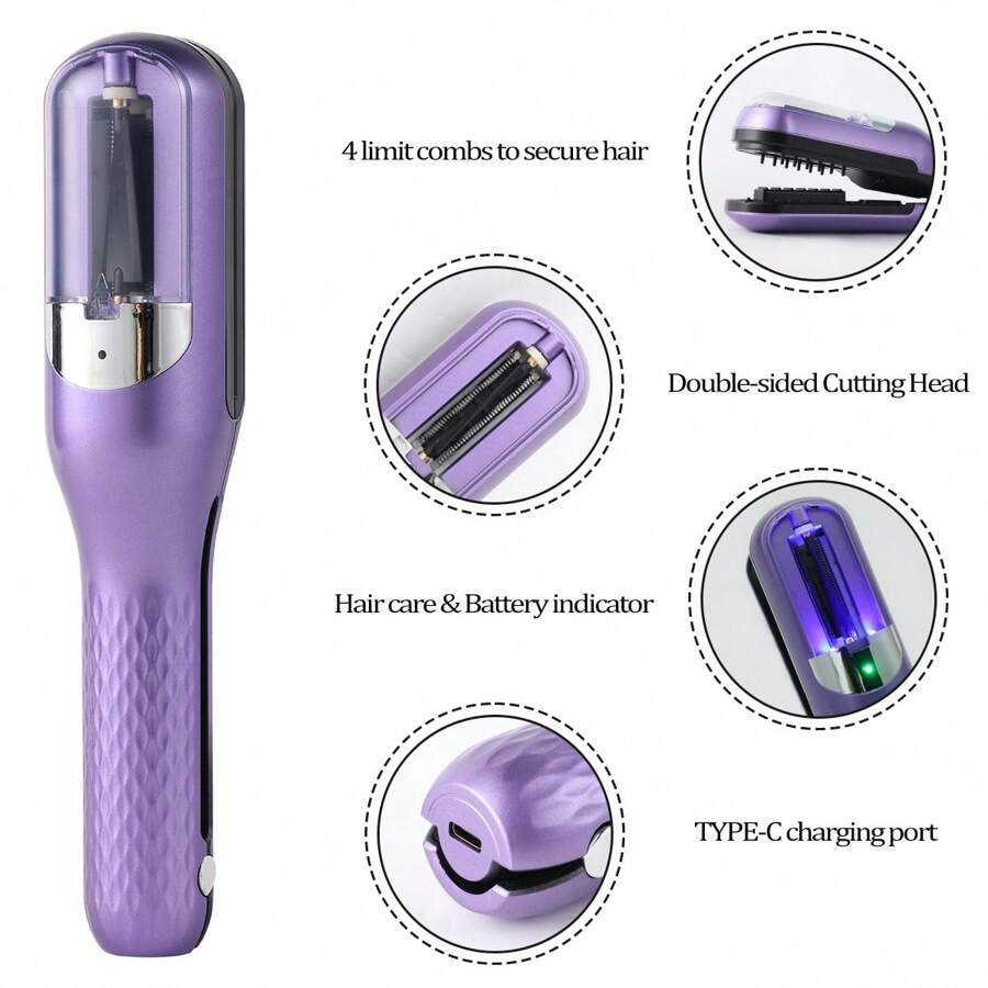 Electric Split Ends Hair Trimmer, Portable USB Rechargeable Split Ends Hair Clipper For