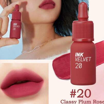  K-Beauty Peripera Ink 丝绒液体唇膏，高色素色，持久，轻盈，无麸质，不含防腐剂，丝绒哑光唇膏，液体唇膏，顺滑，持久，K-Beauty，韩国化妆品