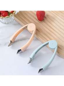 1 Pc Fruit Remover Kitchen Tweezers Strawberry Tomato Remover Fruit And Vegetable Tools Fruit Knife,Vegetable Fruit Tools,Kitchen Items,Cutter,Food,Salad,Decor,Storage,Party,Birthday. - Multicolor - View 4