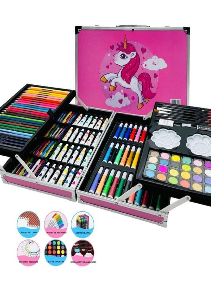 Kids Writing Tools - Pink Unicorn - View 1