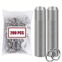 50-500pcs/Set 20mm Key Ring Open Jump Rings Connector Metal Split Rings For Keychain Pendant Jewelry Finding Making Charm Crafting