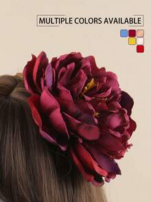 1 Kẹp Tóc Hoa Mẫu Đơn Nhiều Màu Kích Thước 14Cm, Phụ Kiện Trang Trí Tóc Phong Cách Bohemian Thích Hợp Cho Chụp Ảnh Kỳ Nghỉ Ở Bãi Biển - Nhiều màu - Xem 6