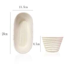 Natural Rattan Oval Bread Proofing Basket, Handmade Wicker Dough Fermentation Bowl, European Style Bread Baking Tool, Kitchen Accessories - Oval - View 5