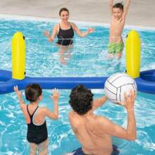 Aufblasbarer Strandball 40 cm PVC mit 1 Stück Pumpe, Zufallsfarbe, Strand- und Pool-Zubehör, dekorativer Ball für Erwachsene, Strandutensilien, Poolschwimmer - Weiss - Übersicht 4