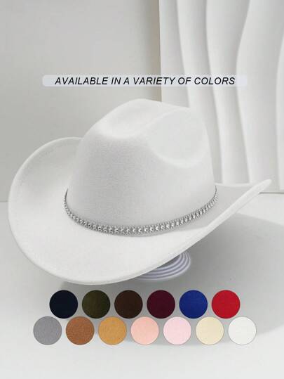 1 件男女通用纯色独特泪珠形串珠雨滴装饰腰带/帽带/礼品帽，适合 Shirville 单身女士帽子，新颖有趣的 KJ 礼物宽边帽，优雅美观，适合西部主题活动、派对、订婚派对、角色扮演、毕业典礼、服装派对、节日、婚礼、生日庆典、音乐节牛仔帽万圣节