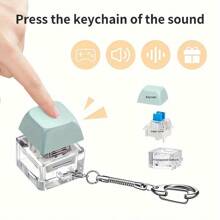 1pc Interesting Mini Keycap Keyboard Keychain, Press The Sound And Fidget Toy Keychain, Keyring, Wallet & Backpack Ornament, Stress Relief Friendship Gift, Perfect Stress Relief Gift - Multicolor - View 10
