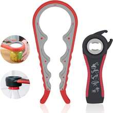2pcs Bottle Opener, 5-In-1 Multifunctional Can Opener Bottle Opener Set With Silicone Handle For Children, The Elderly And Arthritis Sufferers - Multicolor - View 7