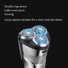 1入便攜式電動剃須刀，全身可水洗，Type-C充電設計