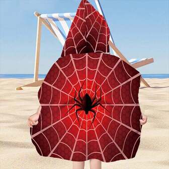 1pc Super Soft Ultra-Fine Fiber Quick-Drying Kids Bath Towel/Bathrobe With Cartoon Print Design