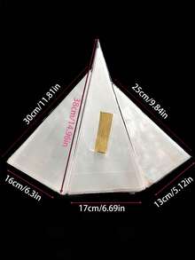 100pcs Transparent OPP Triangle-Shaped Candy Bag, Ice Cream Popcorn Sweet Cone Packaging For Wedding Party Favor - Clear - View 2