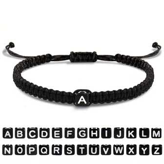 1pc 26 Letters Optional Handmade Braided Unisex Bracelet