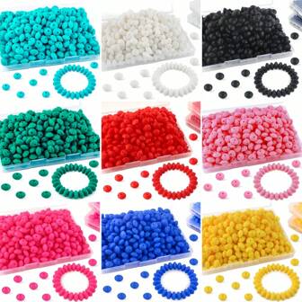 30/100入組12mm矽膠扁豆珠，大量供應的矽膠算盤珠可用於鑰匙扣、項鍊和手鍊製作，還有矽膠筆芯留白珠