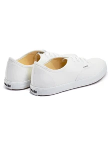 Tenis para unisex para dama y caballero zapatos de lona collec clasicos en talla 22 al 26 - Blanco - Ver 3