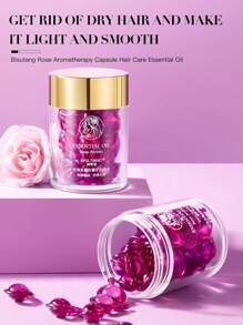 30入組1ml抗毛躁護髮精華膠囊，修復損壞和掉髮，柔順滋養並具有護色功能，玫瑰花香味護髮素 - 紫色 - 查看 2