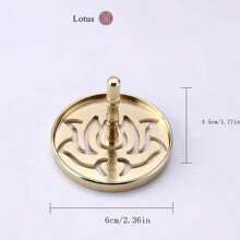 New Incense Press Tool Ash Mold Copper Metal Lotus Cloud Making Burner Powder Pressing Supplies Chinese Living Room Incense - 6cm - View 2