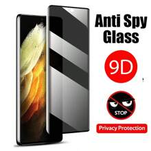 1pc Compatible With Samsung - Anti-Peep, Privacy Screen Tempered Glass Protector, Compatible With Galaxy S10/S10 Plus/S20/S20 Plus/S10 Ultra/S21 Ultra/S22 Ultra/S23 Ultra/S24 Ultra-Anti-Drop, Scratch And Water-Resistant - Black - View 2