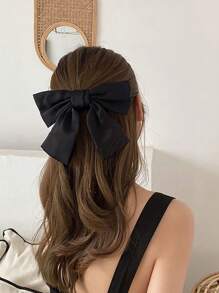 1 Piece Of 7.87 Inch, Women's Bow, Satin Oversized Hair Clip, Suitable For Daily Wear,Valentine's Day Couples As A Gift Hair Accessories Valentines Claw Clips Hair Claws Hair Barrettes