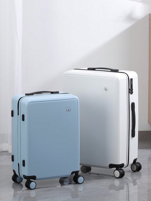 1pc 20-Inch Carry-On Luggage With Trolley And Mobile Phone Stand, Password Lock, ABS+PC Material And Universal Wheels For Short-Term Travel Durable Suitcase Hand Luggage Trip Holiday School Honeymoon Vacation Study Abroad Graduation Holiday Essentials Travel Accessories Ideal Choice For Gifts Men Women Boys Girls Student Couple Bag For School School Accessories School Stuff