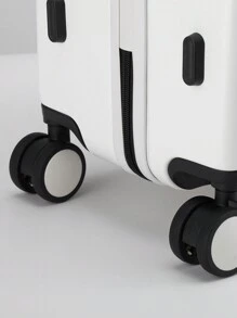 1 件 20/24 英寸耐用大容量行李箱，带手机支架和万向轮，适合上学和旅行，男女通用，是送给旅行者的绝佳礼物，适合上学的包，学校配件，学校用品 - 白色 - 查看 10