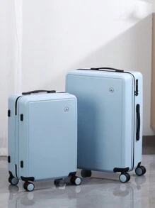 1 件 20/24 英寸耐用大容量行李箱，带手机支架和万向轮，适合上学和旅行，男女通用，是送给旅行者的绝佳礼物，适合上学的包，学校配件，学校用品 - 白色 - 查看 4