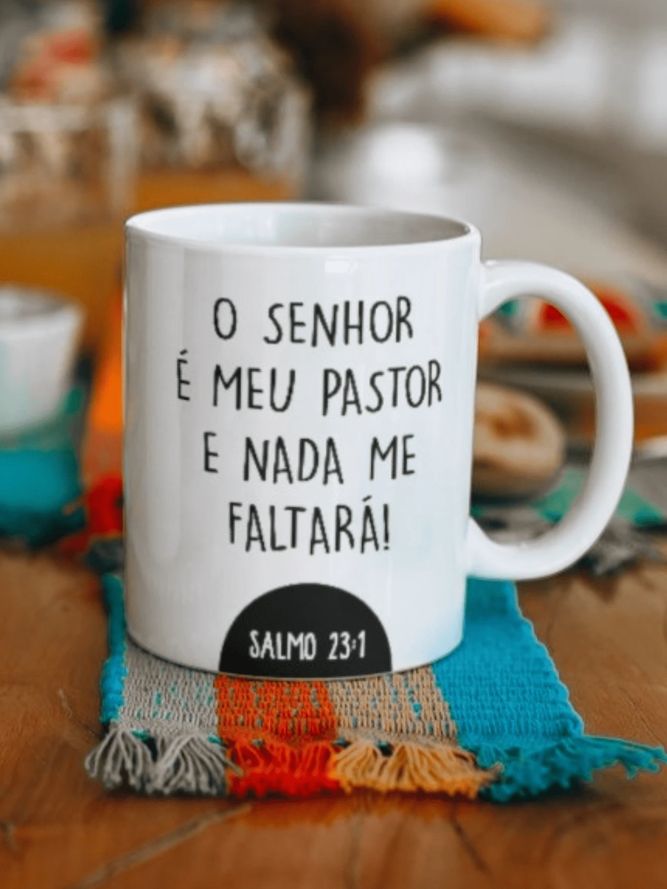 Caneca Porcelana O Senhor É Meu Pastor E Nada Me Faltará