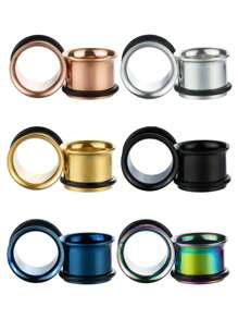 1 paio di espansori di orecchio in acciaio inossidabile alla moda di stile punk e bohémien con galvanoplastica, adatto per uomini e donne con dimensioni di perforazione comprese tra 2 mm e 20 mm. Si tratta di un accessorio per l"abbigliamento quotidiano, lavorativo e per le feste.