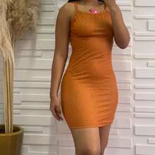 Women Dresses - Màu Cam cháy - Xem 2