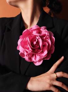 16CM Broche de flor de tela multicapa exagerado y personalizado, elegante y vintage. Accesorio de pareja para eventos, accesorios de vestir para el Día de San Valentín, encanto para ropa, bolsos, camisas, chaquetas, joyería, ropa de Navidad y Halloween, regalos divertidos y lindos para maestros