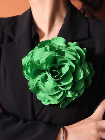 16CM Broche de flor de tela multicapa exagerado y personalizado, elegante y vintage. Accesorio de pareja para eventos, accesorios de vestir para el Día de San Valentín, encanto para ropa, bolsos, camisas, chaquetas, joyería, ropa de Navidad y Halloween, regalos divertidos y lindos para maestros