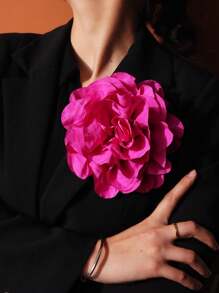 16CM Broche de flor de tela multicapa exagerado y personalizado, elegante y vintage. Accesorio de pareja para eventos, accesorios de vestir para el Día de San Valentín, encanto para ropa, bolsos, camisas, chaquetas, joyería, ropa de Navidad y Halloween, regalos divertidos y lindos para maestros