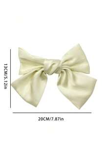 1 pièce de 20 cm de long, Clip à cheveux satin large avec nœud, adapté à un port quotidien, cadeau de couple pour la Saint-Valentin, accessoire de cheveux pour la Saint-Valentin, barrettes à cheveux, pinces à cheveux