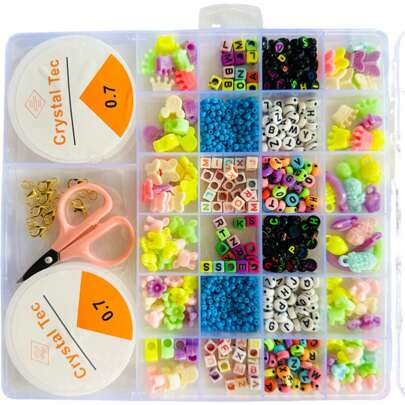 Kit Para hacer Pulseras Diy Bricolaje Super Completo! Haz Tus Pulseras