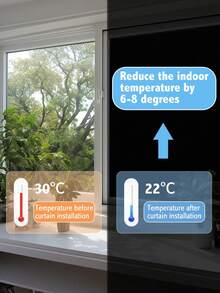 1入組貼式臨時可攜式遮光窗簾/可調節色調，無需工具 - 臨時百葉窗，適用於寢室/客廳，非常適合嬰兒房或宿舍 - 米色 - 查看 5