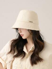 Mũ chống nắng rộng vành thời trang dành cho nữ, thiết kế mới Xuân/Hè, chống tia cực tím, du lịch, chống nắng, thường ngày, phù hợp, một cỡ - mũ lưu vực - Xem 3