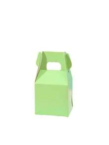 Pequeña caja de papel de envoltura de regalo en color verde claro y diseño simple - verde claro - Ver 2