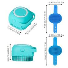 Bath Brush Scrubber Soft Silicone Pet Shower Grooming Shampoo Massage Dispenser For Short Long Haired Dogs And Cats